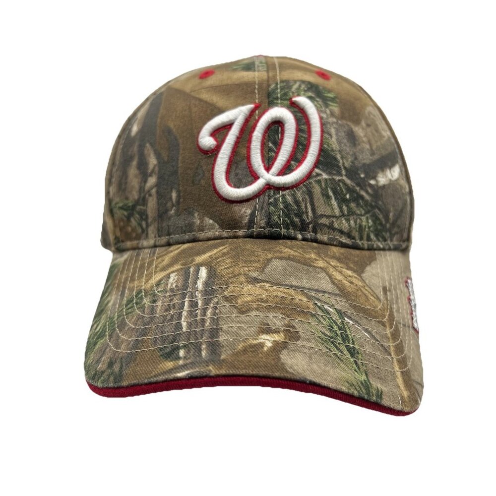 Washington Nationals Realtree Woodland Camo Strapback Hat Cap Dad Hunting Logo